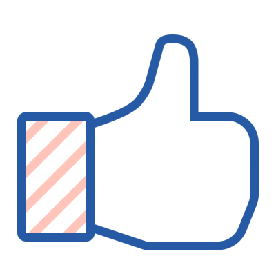 Striped Like Button Icon, Online, Symbol, Contact, Line PNG Images