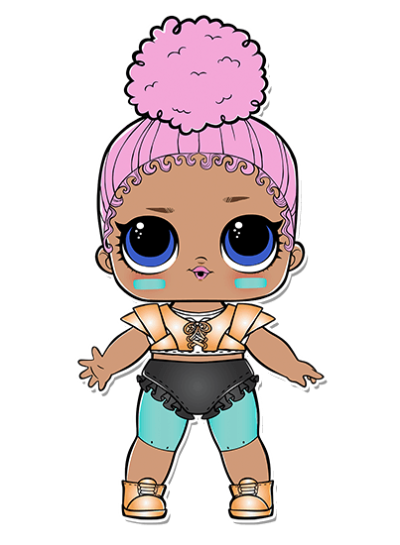 Pink Hair Big Bun Lol Free Png PNG Images