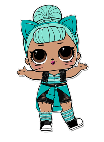 Turquoise Hair Cat With Makeup Lol Hd Transparent PNG Images