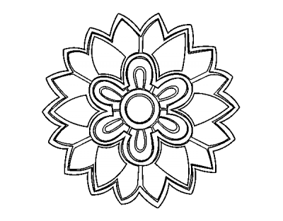 Coloriage Mandala Fleurs Pictures PNG Images