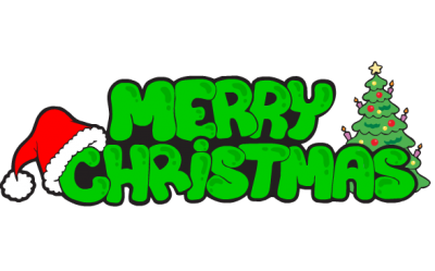 Merry Christmas Tree And Christmas Hat Png PNG Images
