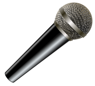 Classic Black Microphone Slant Graphics Transparent Free PNG Images