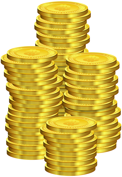 Stacked Digital Gold Money Transparent Clipart Free Download PNG Images