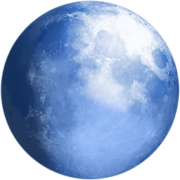 Blue moon transparent image, full moon, globe background png