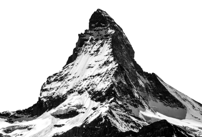 Black White Snowy Mountain Png Transparent Free Download PNG Images