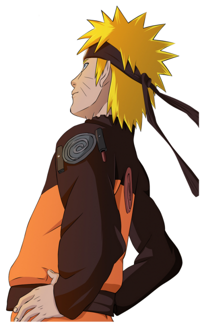 Naruto Transparent Hd Background Uzumaki Standing Sideways PNG Images