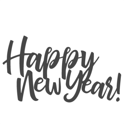 Gray Happy New Year Lettering Png Clipart PNG Images