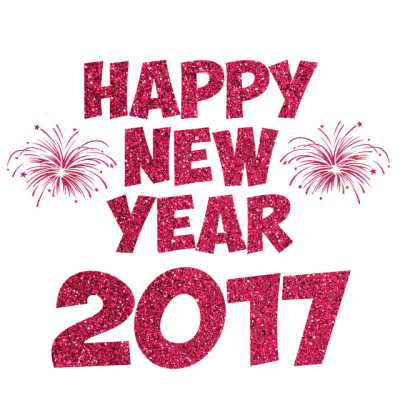 Silvery Illustration 2017 Happy New Year Transparent Clipart PNG Images