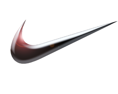 metal nike logo