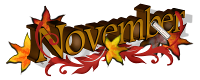 November With Leaf Png PNG Images