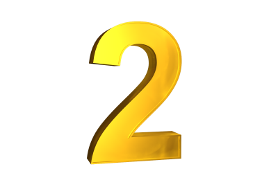 Golden Two Number Hd 2 Png PNG Images