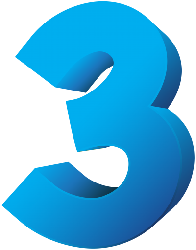 Numbers Three Blue Hd Transparent, 3 Png PNG Images