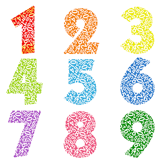 1 To 9 Numbers For Kids Colorful Transparent Png PNG Images