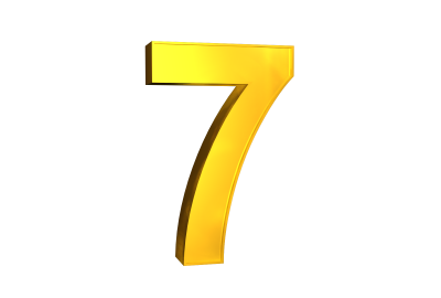 Yellow Seven Number Png 7 Images PNG Images