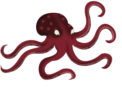 Live Red Octopus illustration Transparent Free PNG Images