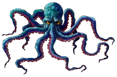 Navy Blue Live Octopus Design Png PNG Images
