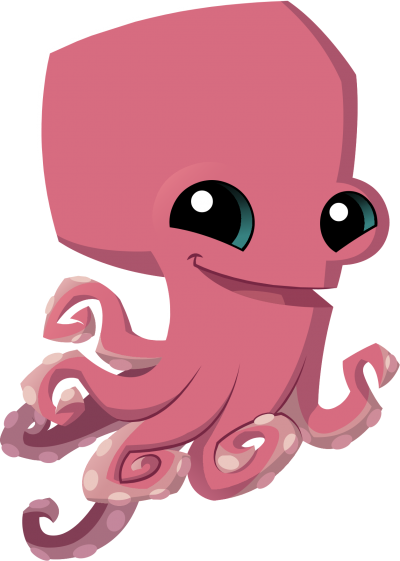 Pink Octopus Clipart illustration Transparent Background PNG Images