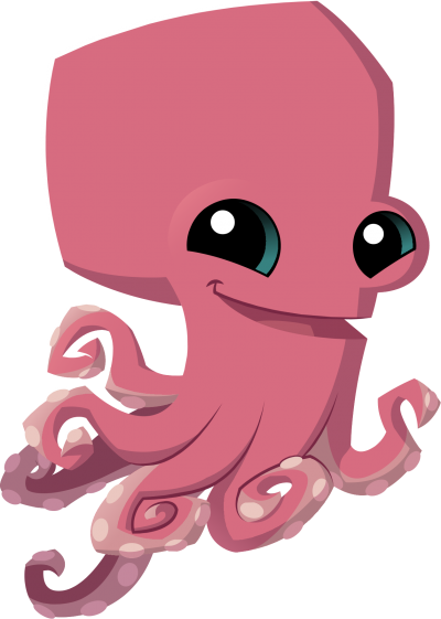 Pink Octopus Clipart Illustration Transparent Background PNG Images