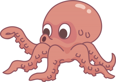 Pink Octopus Drawing Png Transparent PNG Images