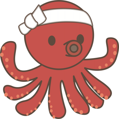 Red illustration Octopus Transparent Background PNG Images