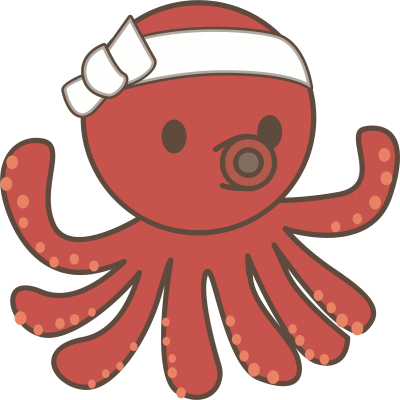 Red Illustration Octopus Transparent Background PNG Images