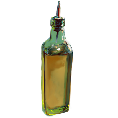 Light Olive Oil in Glass Bottle Png PNG Images