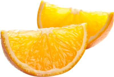 Two orange slices transparent background png