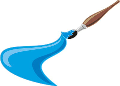 Paint Brush Pencil Blue Color Background PNG Images