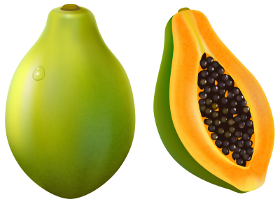 Green Papaya Slices Transparent Image PNG Images