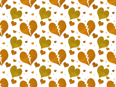 Orange Broken Heart Pattern Transparent Photo Free PNG Images