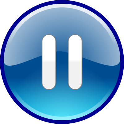 Blue Pause Button Clipart HD PNG Images