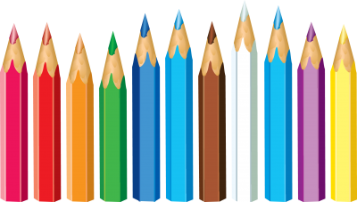 Kids Painting Pencils Transparent Background PNG Images