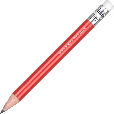 Small Red Pencil With Eraser Png Free PNG Images
