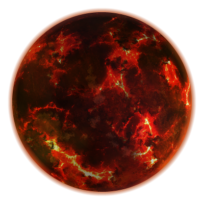 Lava planet transparent background png