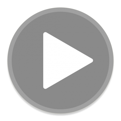 Play button vector grey png