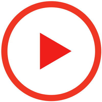 Play button cut out red outline png