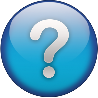 White Question Mark Inside Abstract Blue Circle Png Free PNG Images