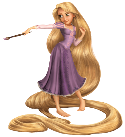 Rapunzel Long Hair Cut Out PNG Images