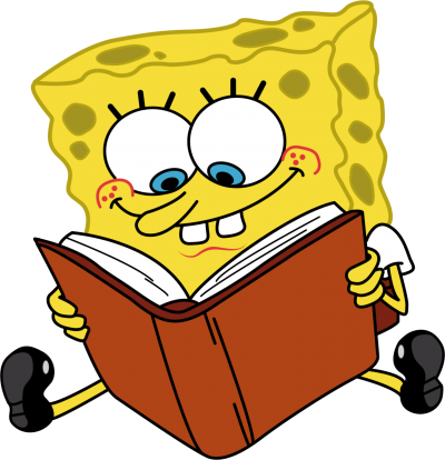 Sponge bob book reading hd backgrounds download png