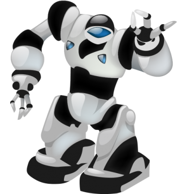 Black White Robot icon Transparent PNG Images