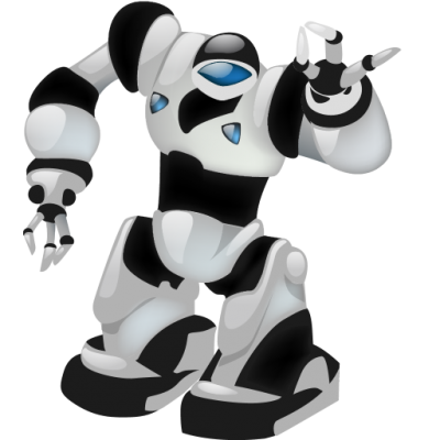 Black White Robot Icon Transparent PNG Images