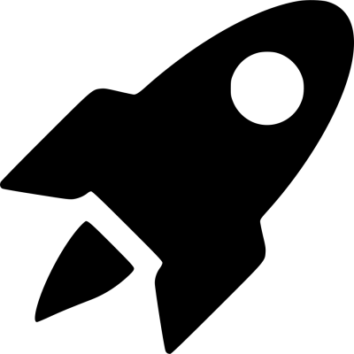 Large Black Rocket Icon Transparent Free PNG Images