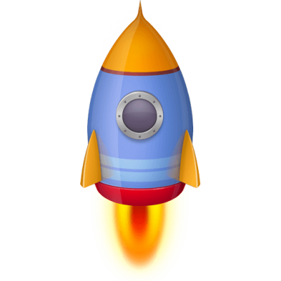 Orange Fire Rocket Transparent Clipart PNG Images