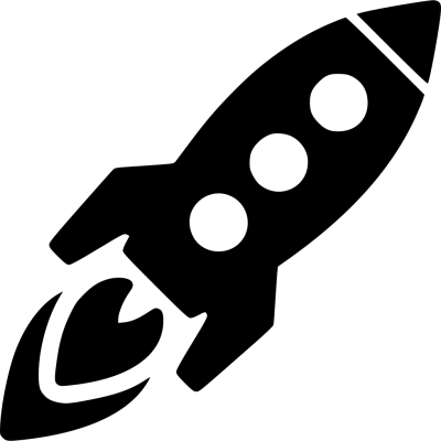 Quality Black Rocket Transparent Icon PNG Images