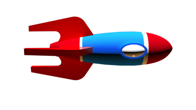 Side view red rocket free transparent cut out png