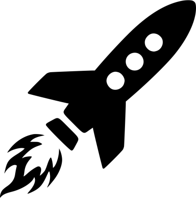 Space, Thin And Long Black Rocket Png icon PNG Images