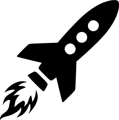 Space, Thin And Long Black Rocket Png Icon PNG Images