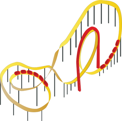 Roller Coaster Colorful Png PNG Images