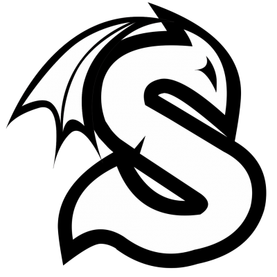 Illustration Of Winged S Logo Transparent Black And White PNG Images
