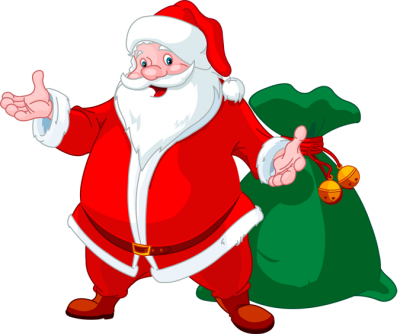 Speaking Santa Free Png Pictures, Green Pouch PNG Images